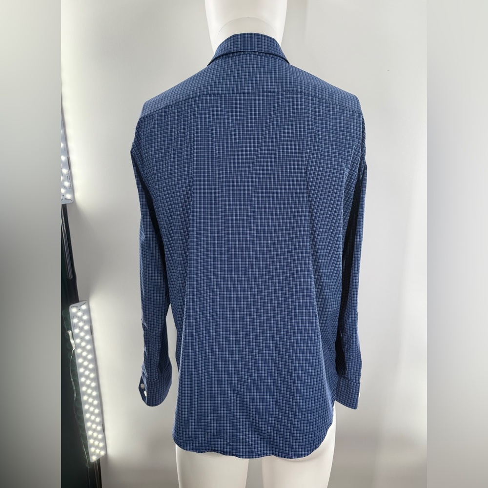 EUC Bonobos Blue Plaid Tech Button Down Shirt - Picture 7 of 10